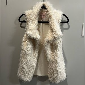 Sequin Hearts Flirty Faux Fur Vest